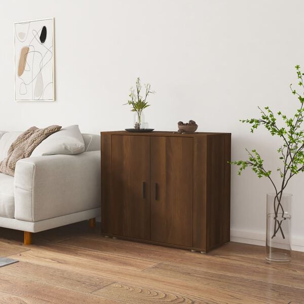 vidaXL Sideboard Brown Oak 80x33x70 cm Engineered Wood