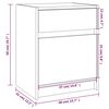 vidaXL Bedside Cabinet White 40x31x50 cm Solid Pinewood