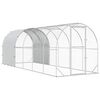 vidaXL Chicken Coop Silver 600 x 200 x 200 cm Galvanised Steel