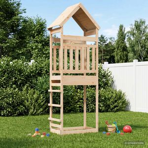 vidaXL Outdoor Play Tower Natural 53 x 85 x 264 cm Solid Pine Wood