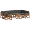 vidaXL Outdoor Sofa Set 10 pcs Natural and Anthracite