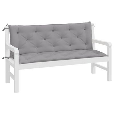 vidaXL Garden Bench Cushions 2 pcs Grey 150x50x7cm Oxford Fabric
