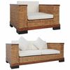 vidaXL Sofa Set | Brown and cream white