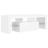 vidaXL TV Cabinet with LED Lights White 120x35x40 cm