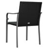 vidaXL Garden Chairs with Cushions 4 pcs Black 56x59x84 cm Poly Rattan