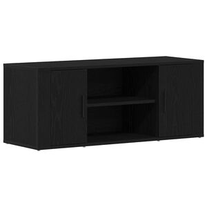 vidaXL TV Cabinet 100 x 35 x 40 cm Black oak Engineered wood