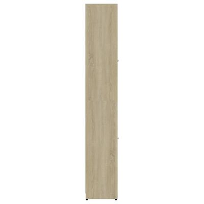 vidaXL Bathroom Cabinet Sonoma Oak 30x30x183.5 cm Engineered Wood