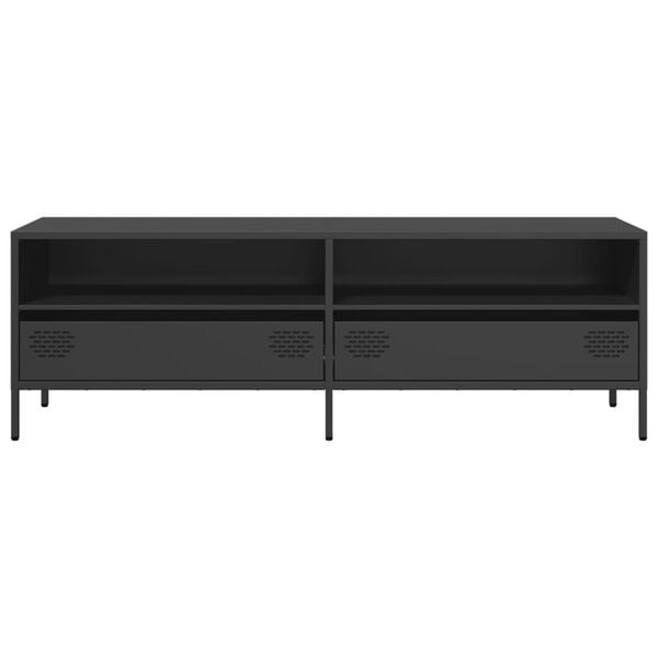 vidaXL TV Cabinet Black 135x39x43.5 cm Cold-rolled Steel