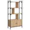 vidaXL Bookcase with Doors Sonoma Oak 76,5x30x154,5 cm Engineered Wood