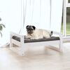 vidaXL Dog Bed White 65.5x50.5x28 cm Solid Pine Wood