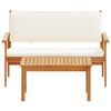 vidaXL Garden Sofa Set 2 pcs Cream White Solid Acacia Wood