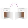 vidaXL Bedside Cabinet White 50x36x60 cm Engineered Wood