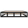 vidaXL Bed Frame without Mattress Black 140x200 cm Solid Wood