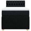 vidaXL Box Spring Bed with Mattress Black King Single Fabric