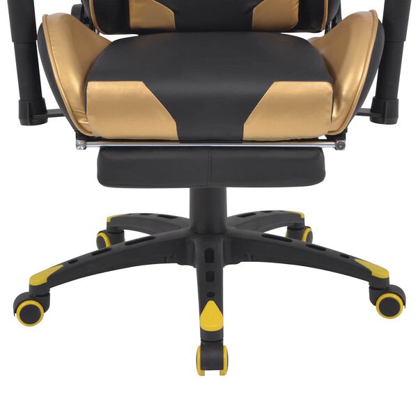 vidaXL Gaming Chair Gold 70 x 71 x 136 cm Artificial Leather