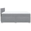 vidaXL Box Spring Bed with Mattress Dark Grey Queen Fabric