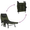 vidaXL Fishing Bed with Adjustable Mud Legs Foldable Green