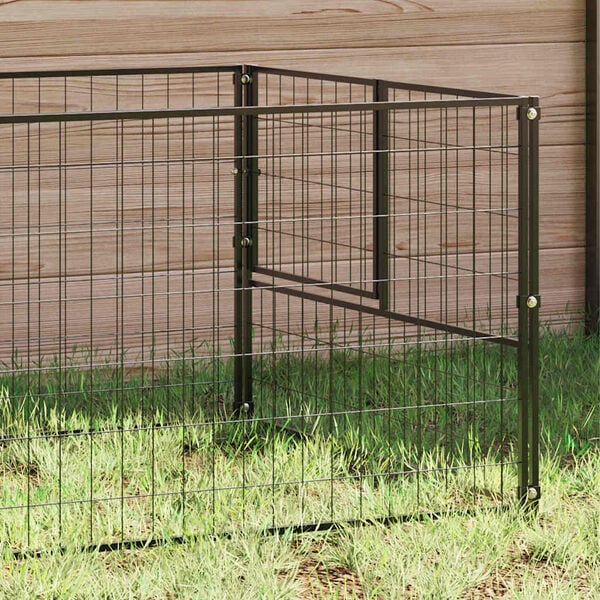 vidaXL Dog Kennel Black 100x100x70 cm Steel