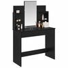 vidaXL Dressing Table with Mirror Black Oak 96 x 39 x 142 cm