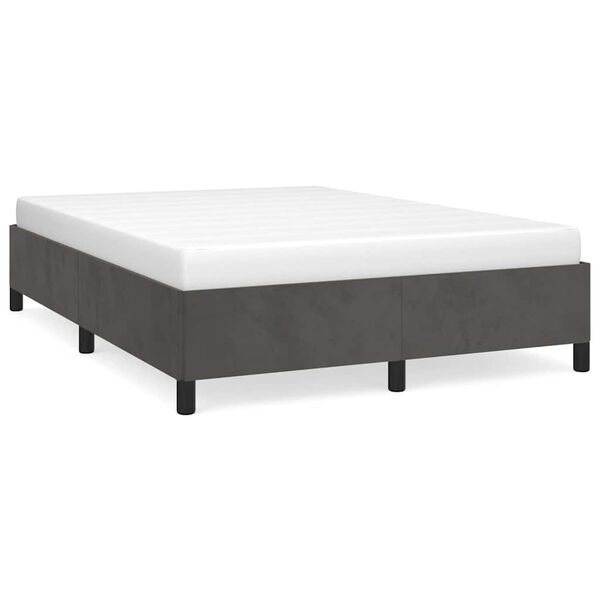 vidaXL Bed Frame without Mattress Dark Grey 152x203 cm Queen Velvet