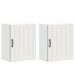 vidaXL Kitchen Wall Cabinets 2 pcs Lucca White Engineered Wood