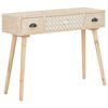vidaXL Console Table | Natural wood with multicoloured drawers
