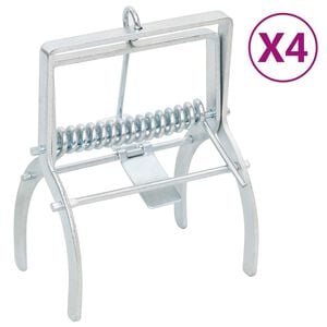 vidaXL Mole Traps 4 pcs Silver Galvanised Steel
