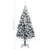 vidaXL Artificial Pre-lit Christmas Tree with Flocked Snow Green 400cm PVC