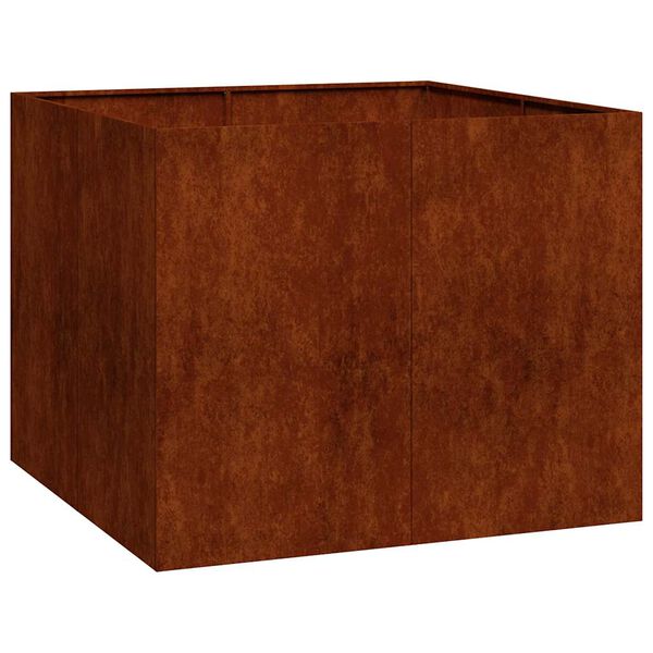 vidaXL Planter Rusty 100x100x80 cm Weathering Steel