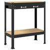 vidaXL Workbench Black 80 x 40 x 91 cm Engineered Wood and Metal
