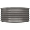 vidaXL Garden Planter Galvanised Steel 80x80x36 cm Grey