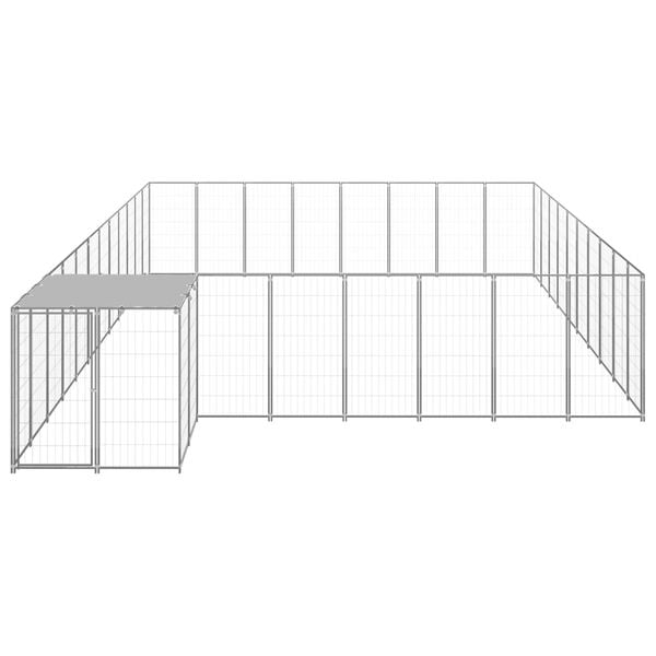 vidaXL Dog Kennel Silver 25.41 m&sup2; Steel