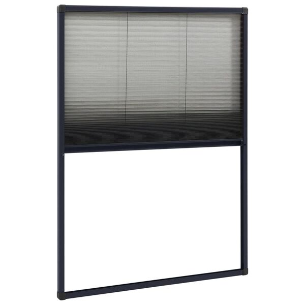 vidaXL Plisse Insect Screen for Windows Aluminium Anthracite 80x120 cm