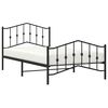 vidaXL Metal Bed Frame without Mattress with Footboard&nbsp;Black 107x203cm
