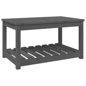 vidaXL Garden Table Grey 82,5x50,5x45 cm Solid Wood Pine