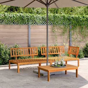 vidaXL Pallet Sofa Set | Natural Wood | Solid acacia wood with an oil finish