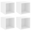 vidaXL Wall Cabinet | Set of 4 | White | Engineered wood | Medium