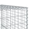 vidaXL Gabion Basket with Cover 700x100x150 cm Galvanised Iron