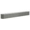 vidaXL Garden Raised Bed Galvanised Steel 332x40x36 cm Grey