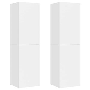 vidaXL TV Cabinets 2 pcs White 30.5x30x110 cm Engineered Wood