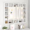 vidaXL Mirror Cabinet with LED White 91x15x76.5 cm
