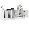 vidaXL TV Cabinet with Glass Doors White 102x37x42 cm