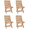 vidaXL 5 Piece Garden Dining Set Solid Teak Wood