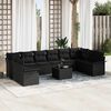 vidaXL Garden Sofa Set with Cushion 11 pcs Beige Poly rattan