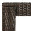 vidaXL 7 Piece Outdoor Bar Set with Armrest Poly Rattan Brown