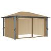 vidaXL Gazebo with Curtain 400x300 cm Taupe Aluminium