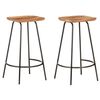 vidaXL Bar Stool | Set of 2 | Natural Wood | Solid Acacia Wood | Standard