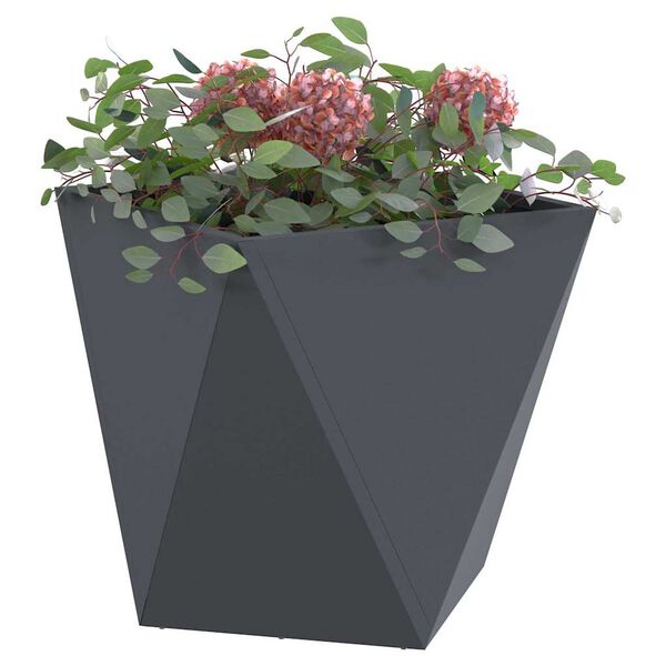 vidaXL Planter 2 pcs Anthracite 50 x 50 x 50 cm Steel