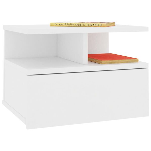 vidaXL Floating Nightstand White 40x31x27 cm Engineered Wood