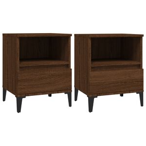 vidaXL Bedside Cabinets 2 pcs Brown Oak 40x35x50 cm
